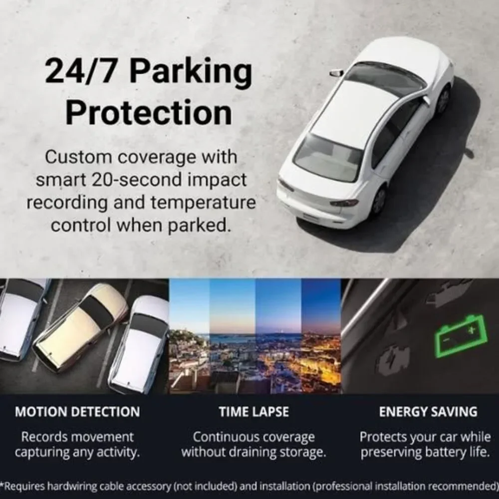 Thinkware Dash Cam F70 PRO-1080p FHD,Wi‐Fi,Smart Parking  with Super Night Visio